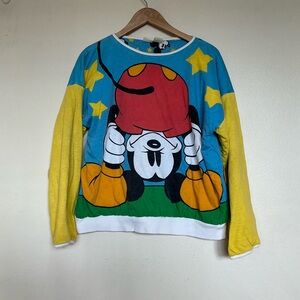 Vintage reversible Mickey crewneck long sleeve 90s large unisex